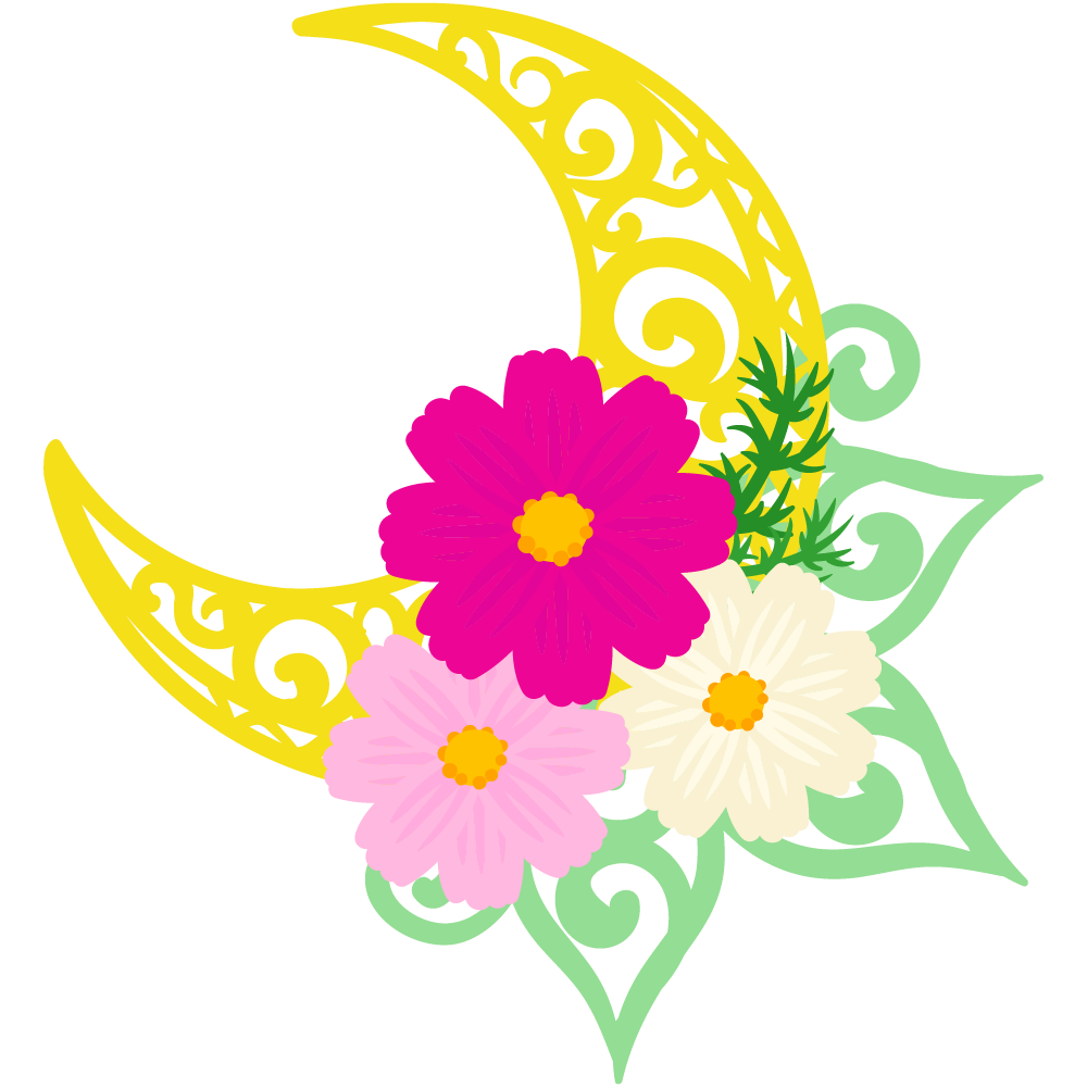 可愛いコスモスのフリーイラスト素材