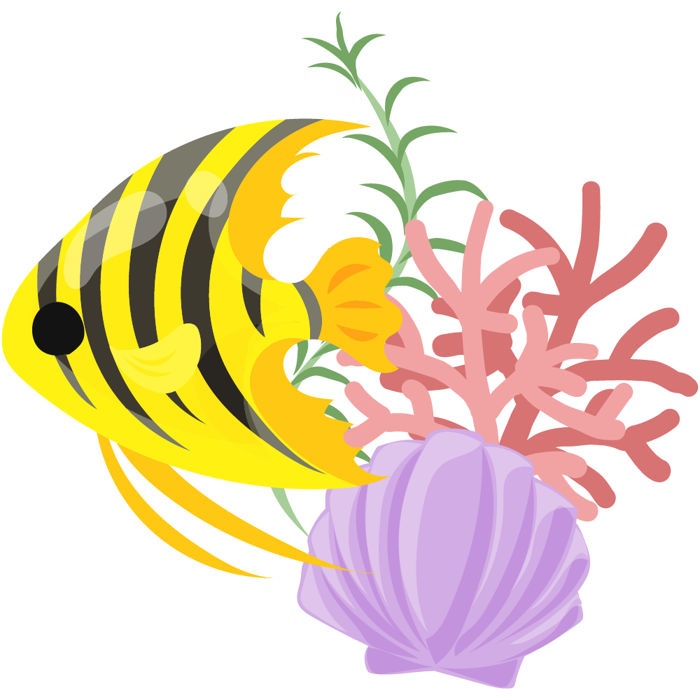 可愛い魚のフリーイラスト素材