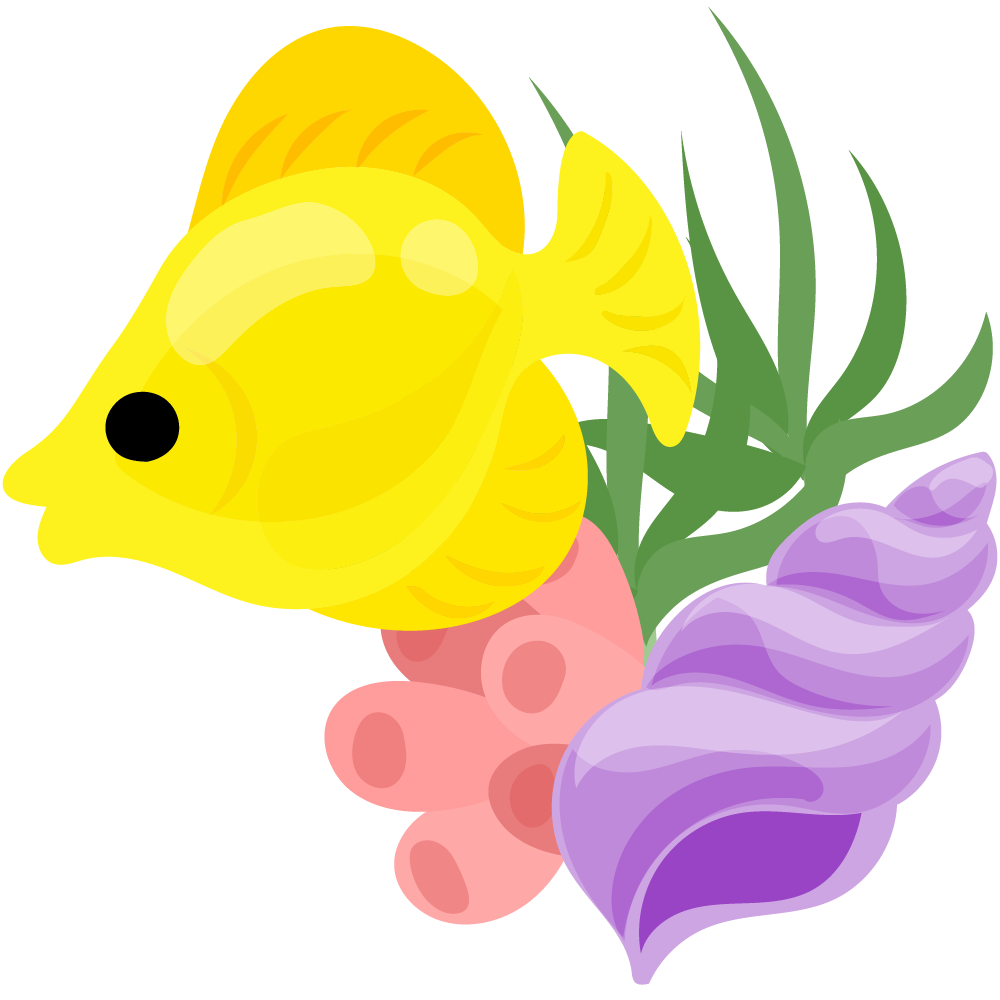 可愛い魚のフリーイラスト素材