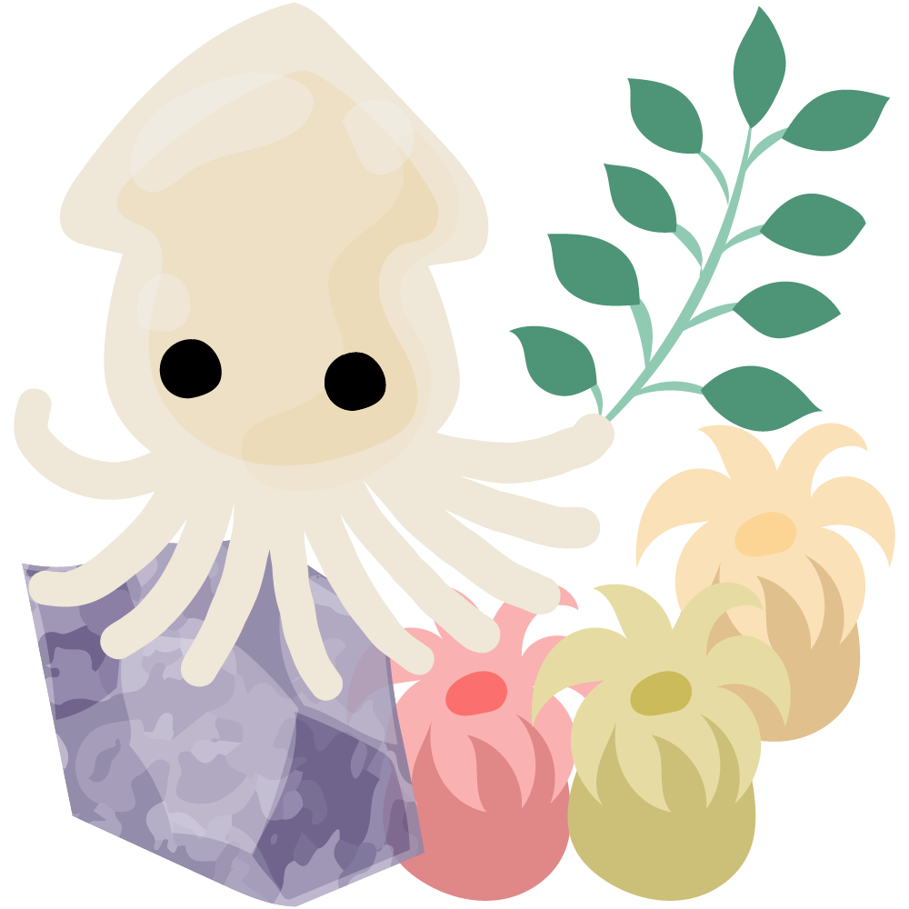 可愛いイカのフリーイラスト素材