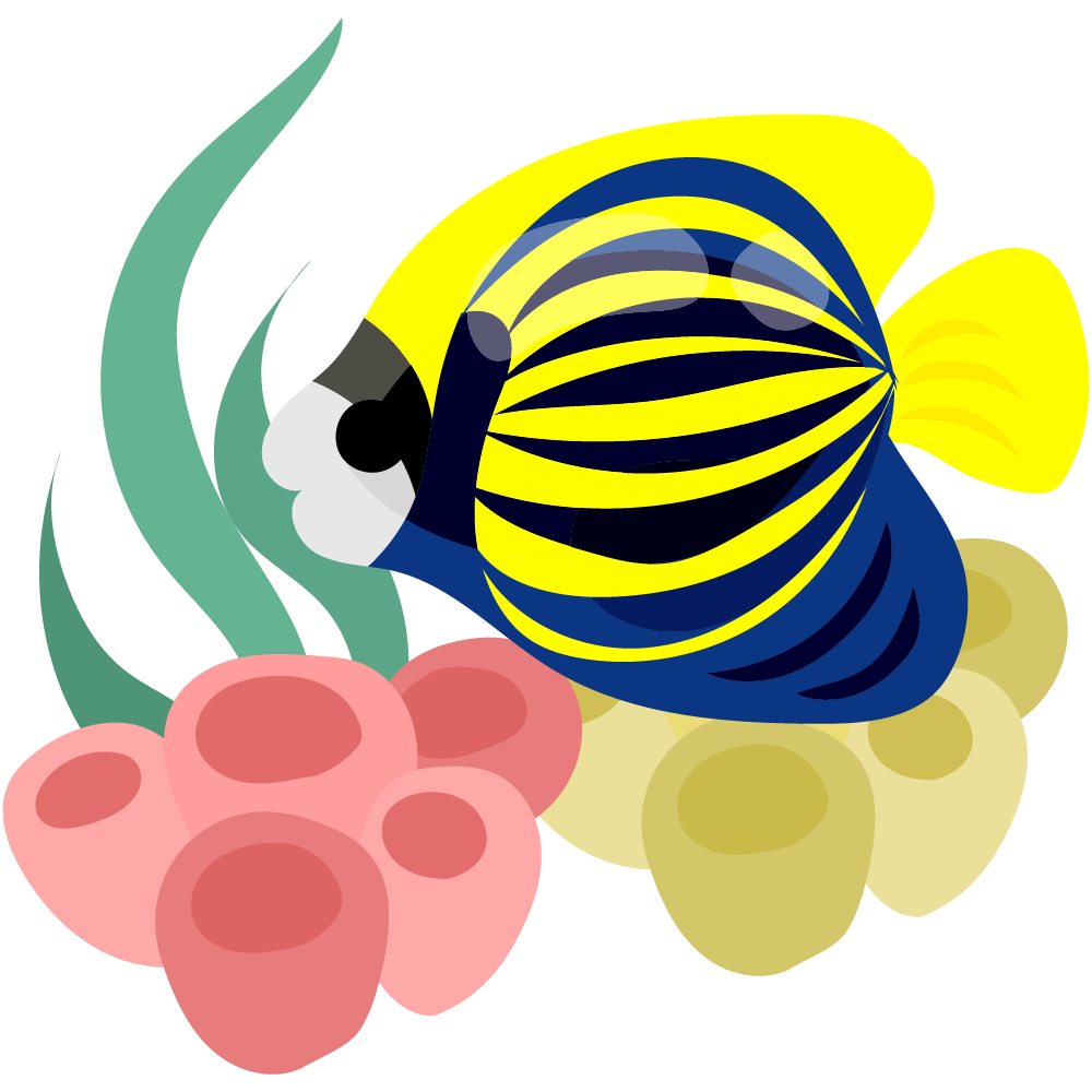 可愛い魚のフリーイラスト素材