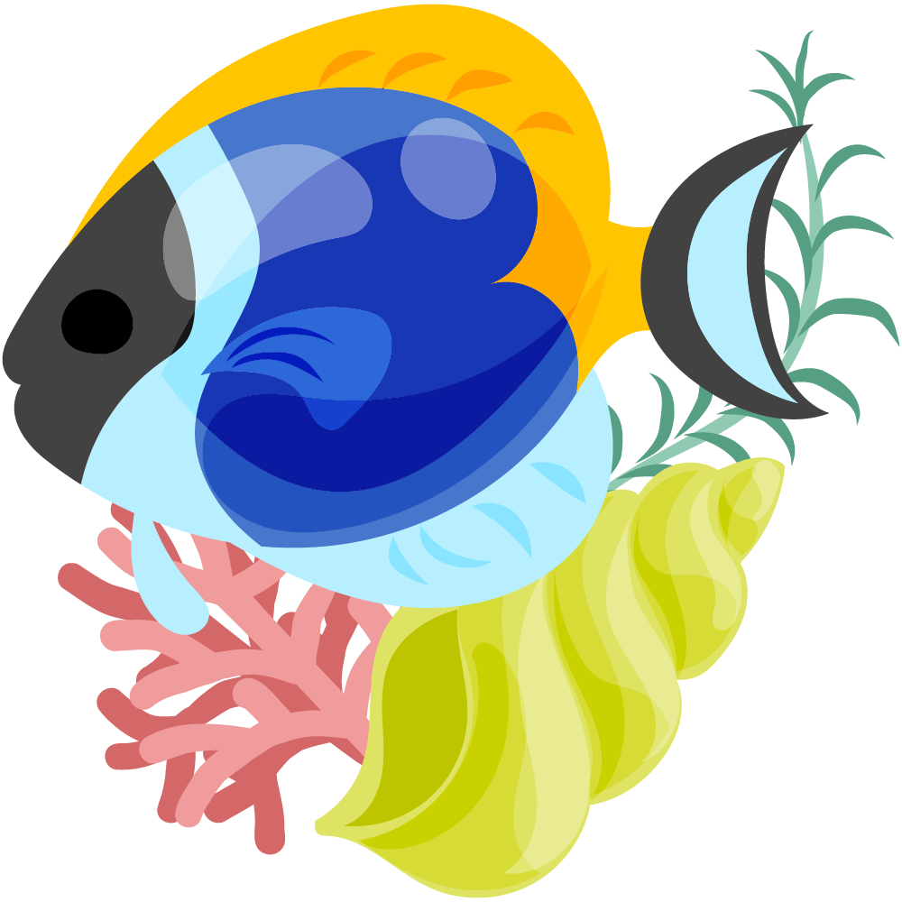 可愛い魚のフリーイラスト素材