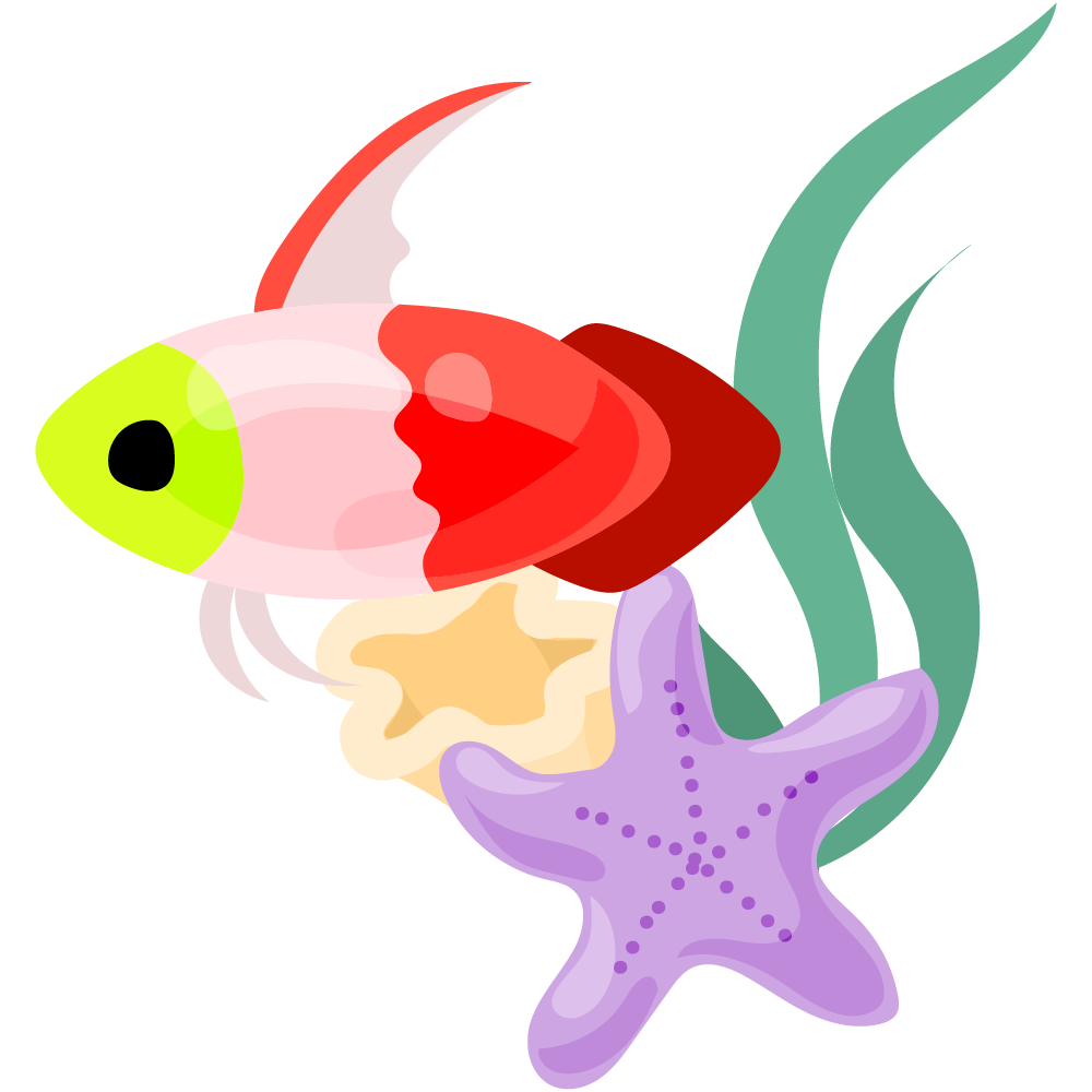 可愛い魚のフリーイラスト素材