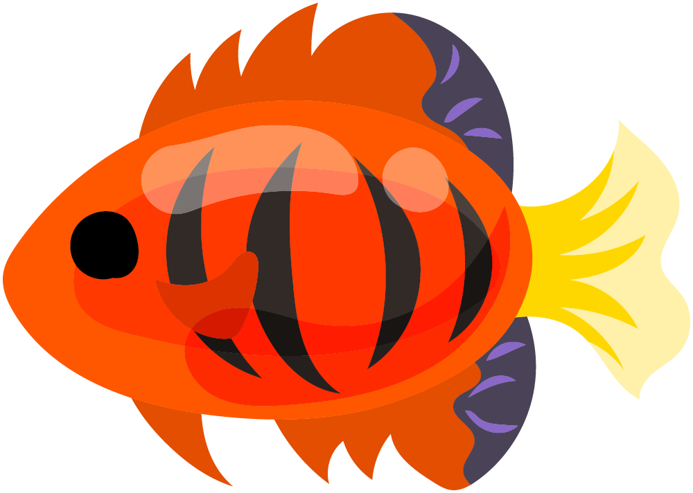 可愛い魚のフリーイラスト素材