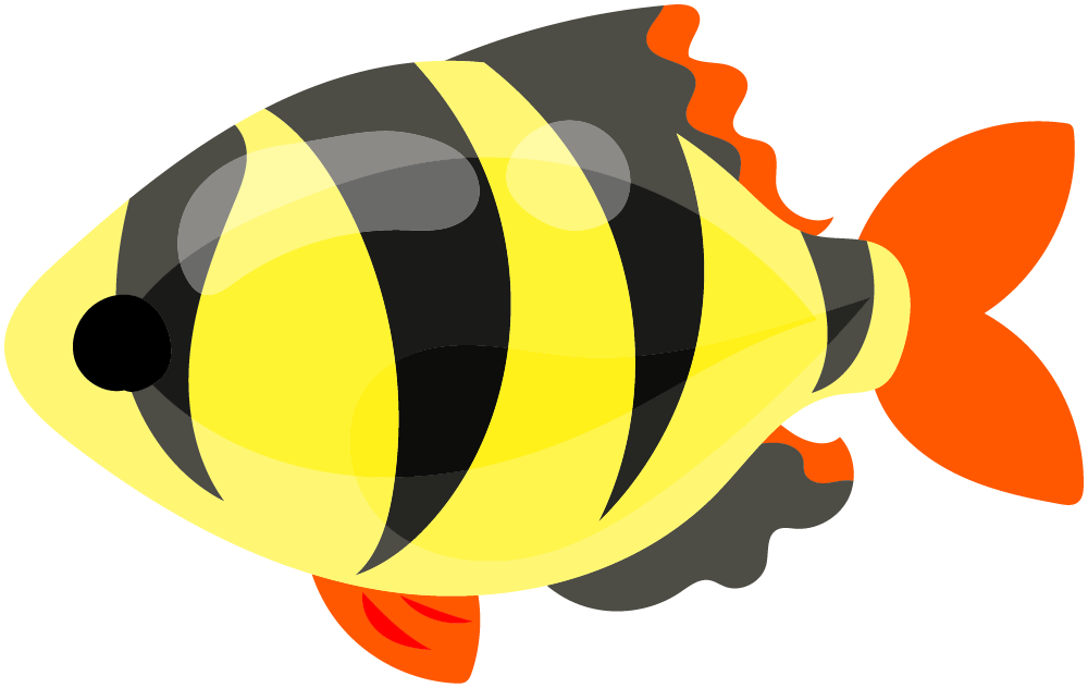 可愛い魚のフリーイラスト素材