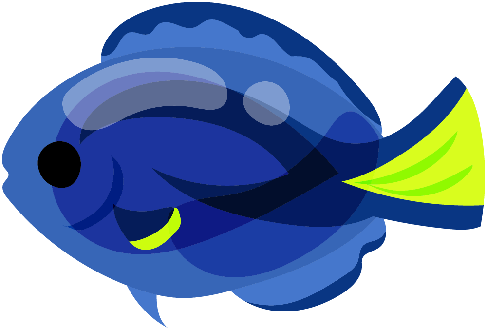 可愛い魚のフリーイラスト素材