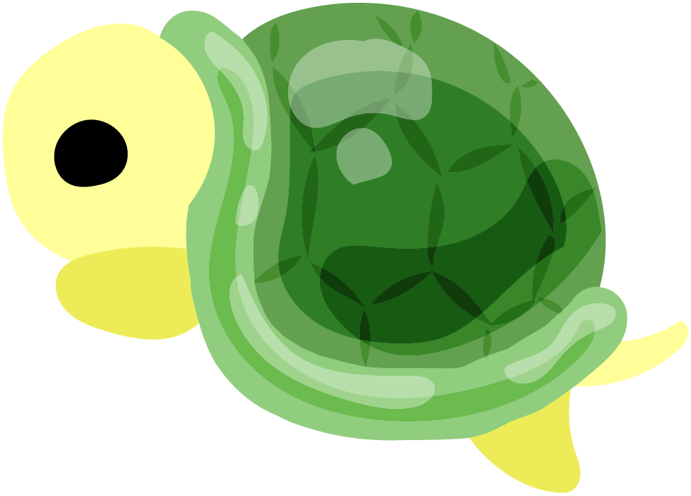 可愛いカメのフリーイラスト素材