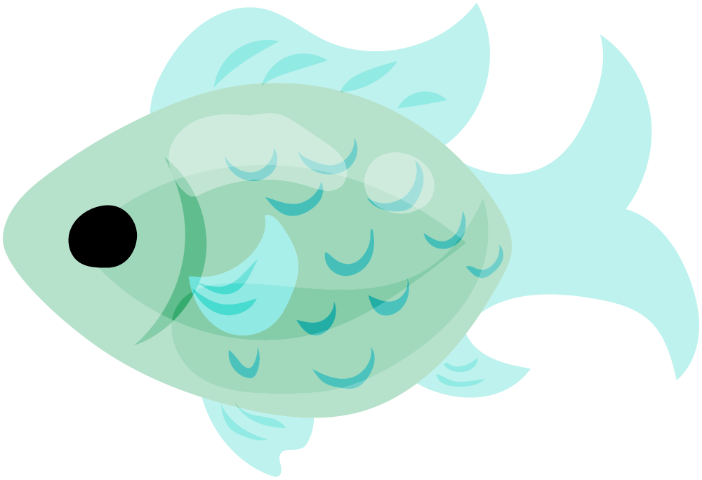 可愛い魚のフリーイラスト素材