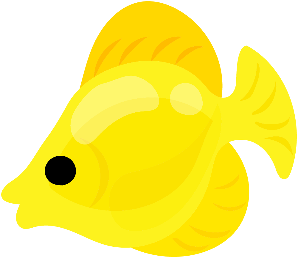 可愛い魚のフリーイラスト素材
