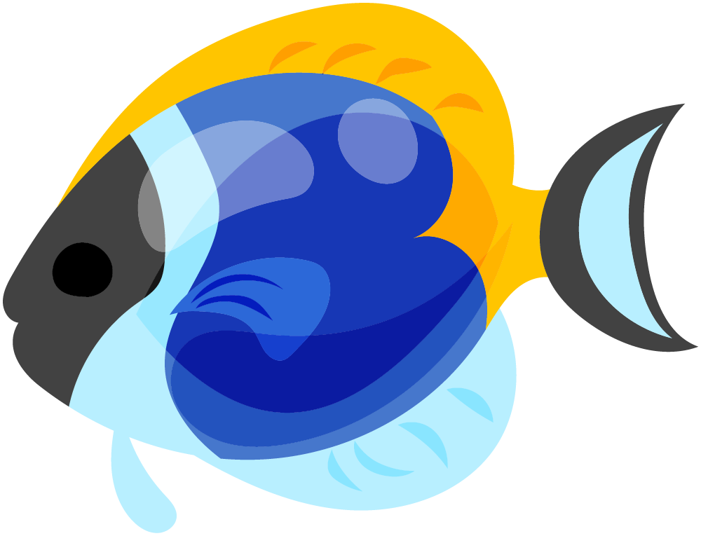 可愛い魚のフリーイラスト素材