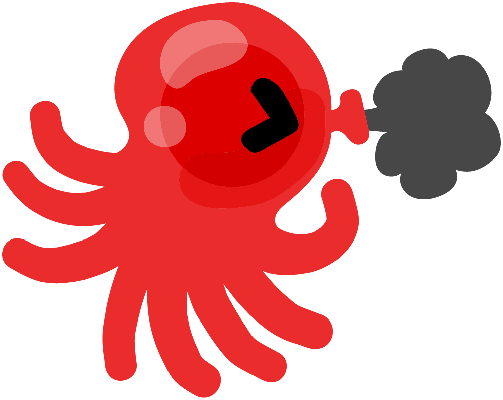 可愛いタコのフリーイラスト素材