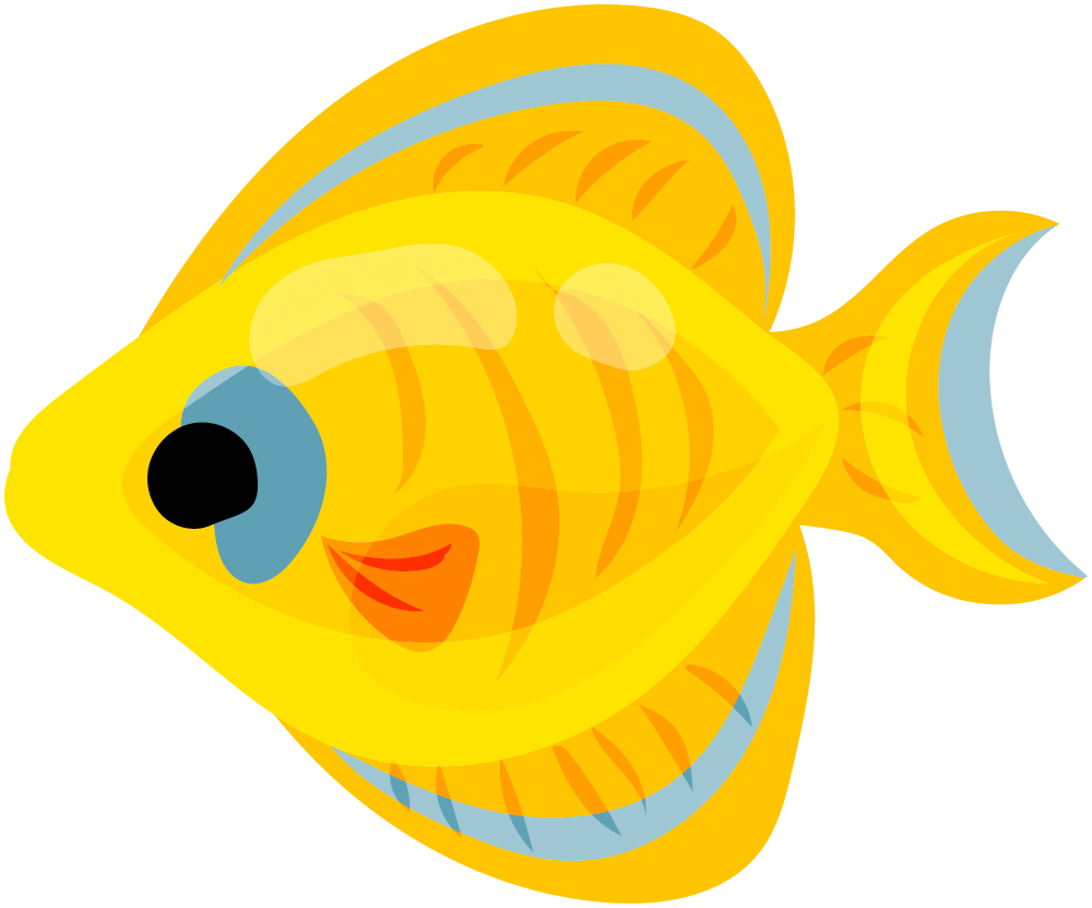 可愛い魚のフリーイラスト素材