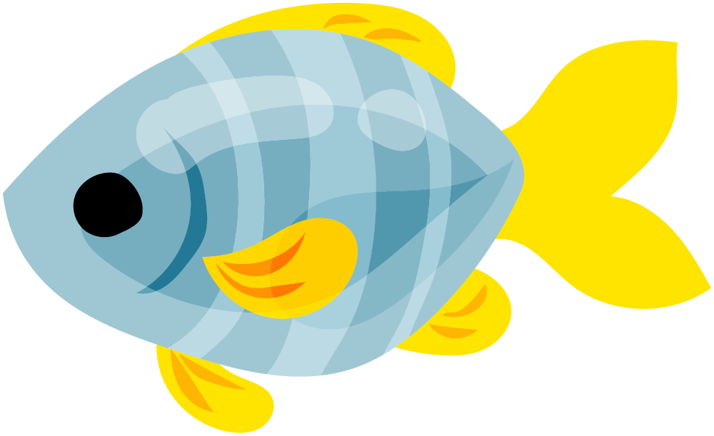 可愛い魚のフリーイラスト素材
