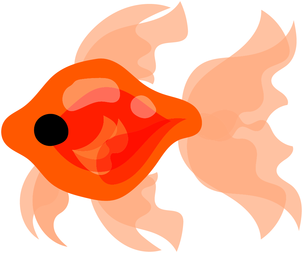 可愛い金魚のフリーイラスト素材