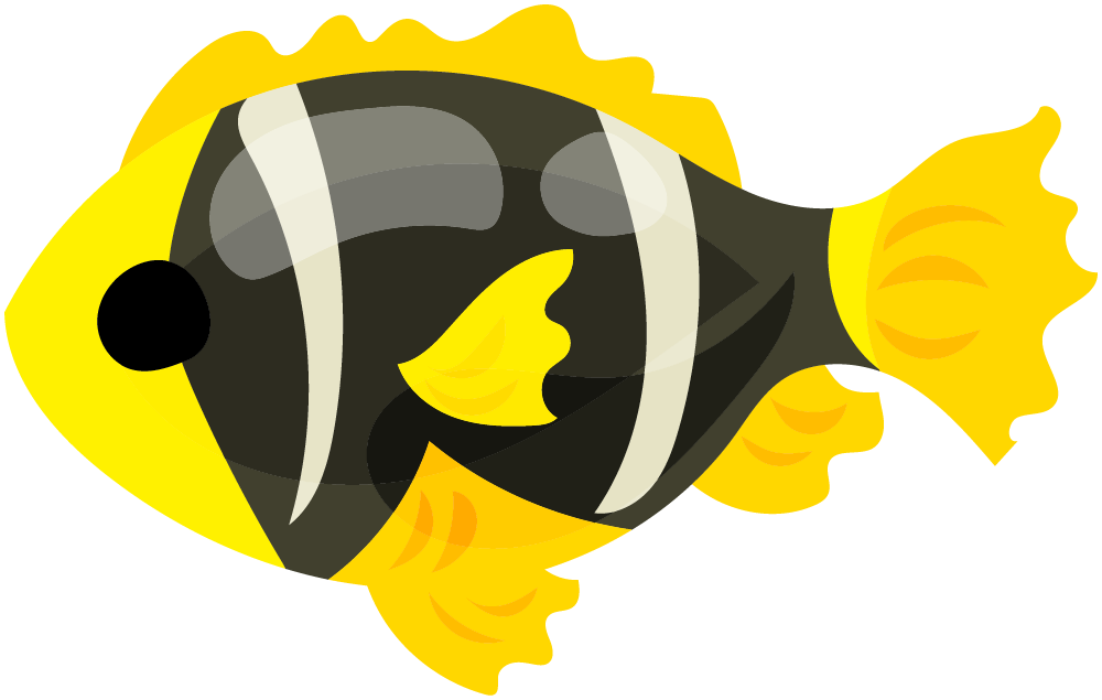 可愛い魚のフリーイラスト素材