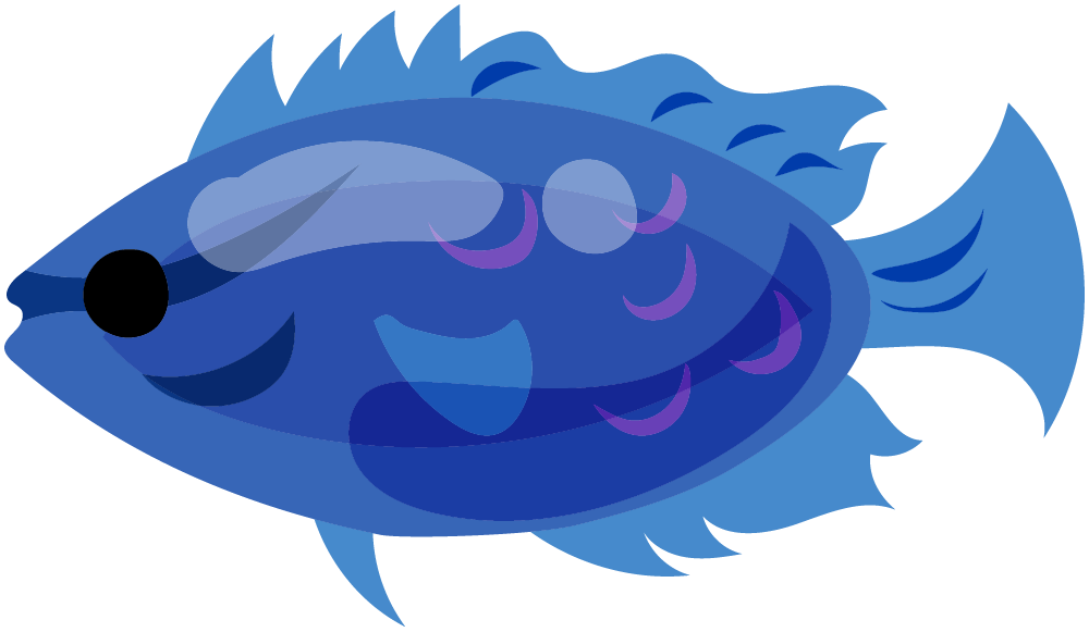 可愛い魚のフリーイラスト素材