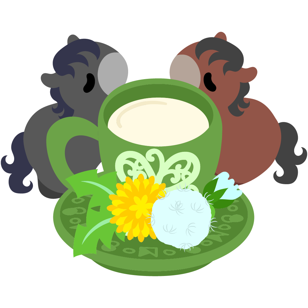 可愛い馬のフリーイラスト素材　-ホットミルク-