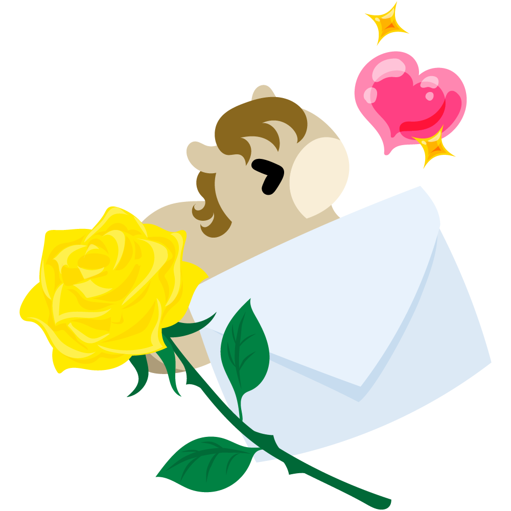 可愛い馬のフリーイラスト素材　-父の日とカーネーションと手紙-