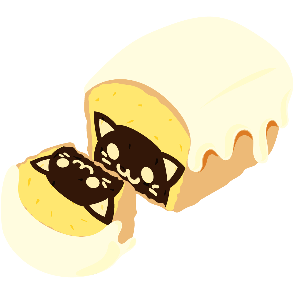 美味しそうなハロウィンスイーツのフリーイラスト素材　-パウンドケーキ-