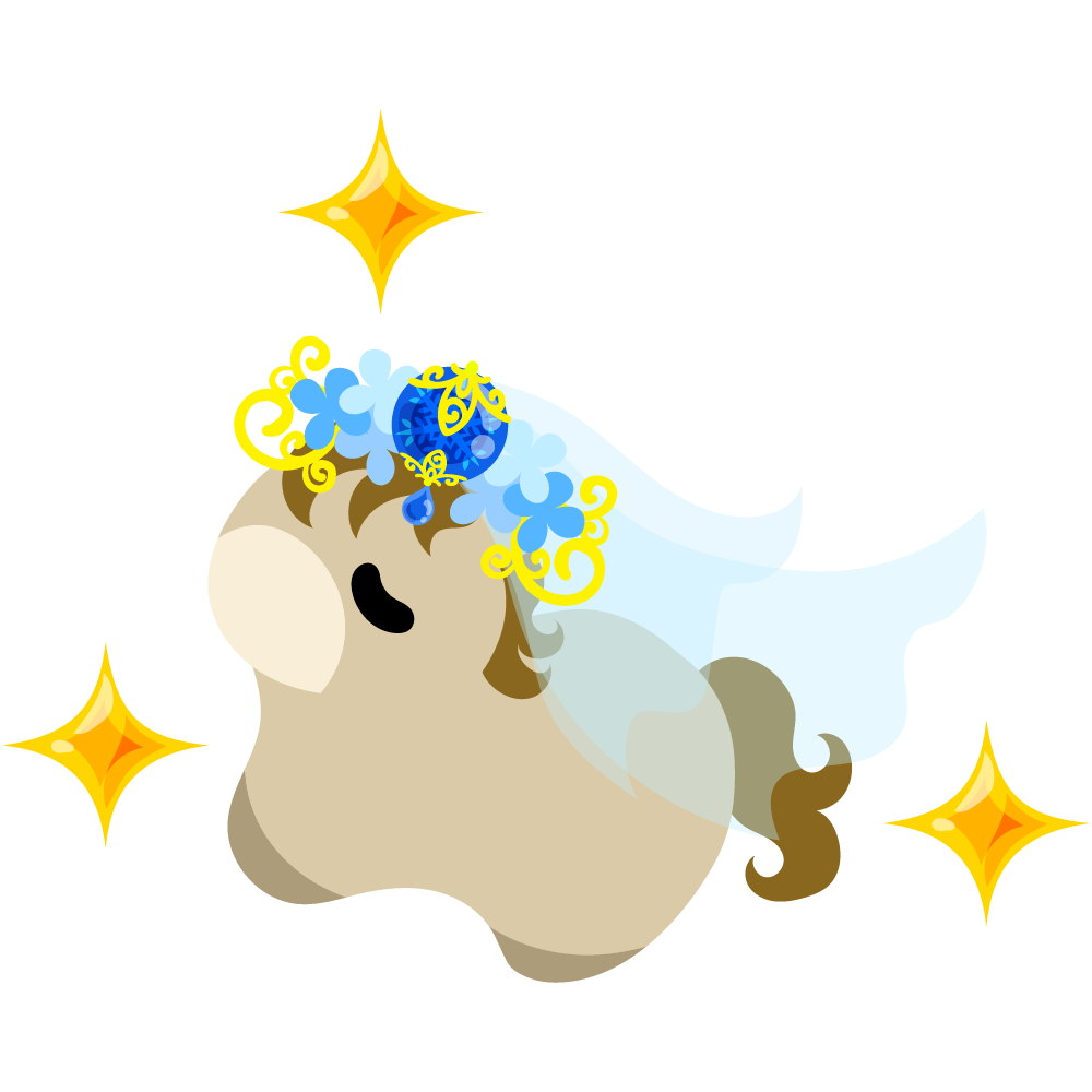 可愛い馬のフリーイラスト素材　-ベール-