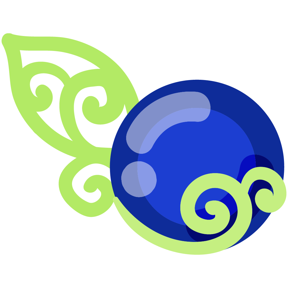 可愛いブルーベリーのフリーイラスト素材　-宝石-