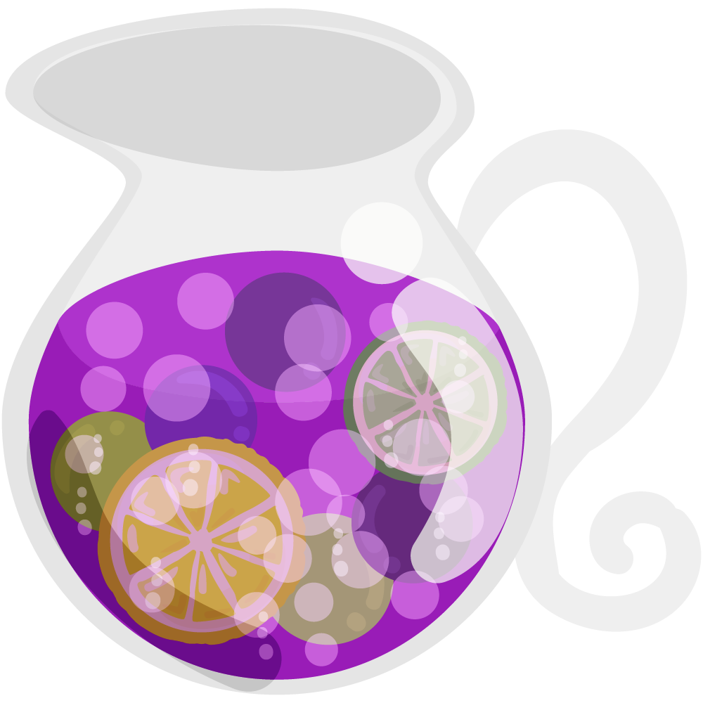 美味しそうなぶどうのフリーイラスト素材　-サングリア-