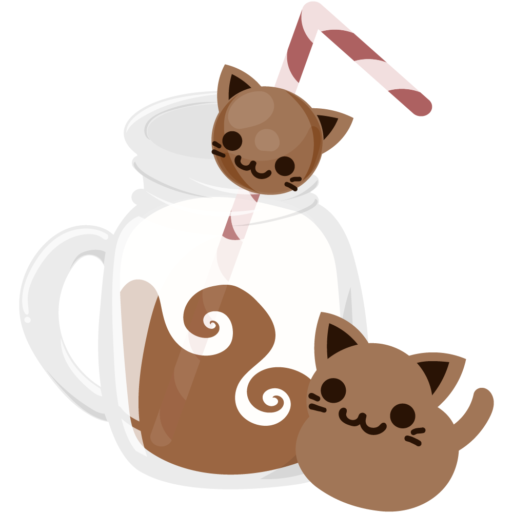 美味しそうなハロウィンスイーツのフリーイラスト素材　-アイスラテ-