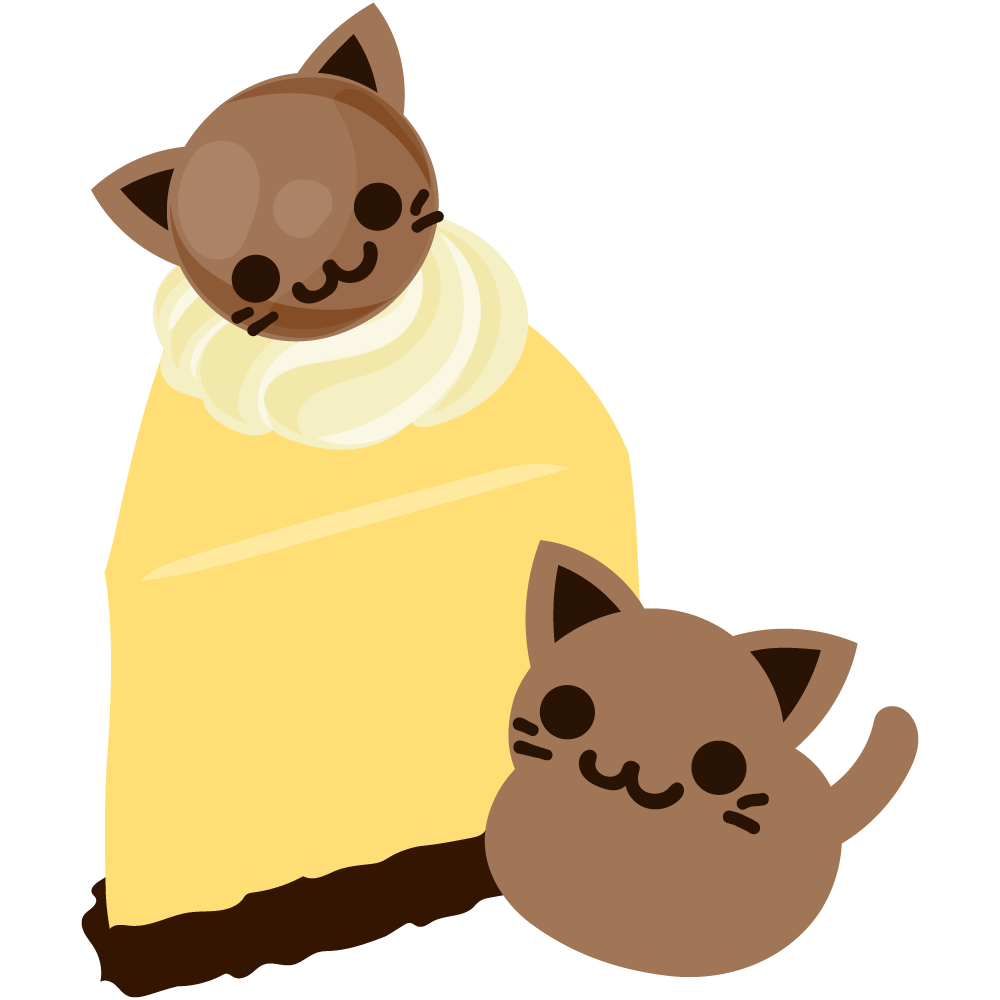 美味しそうなハロウィンスイーツのフリーイラスト素材　-レアチーズケーキ-