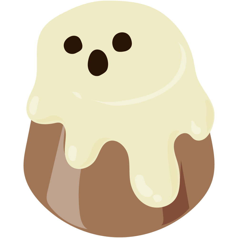 美味しそうなハロウィンスイーツのフリーイラスト素材　-プリン-