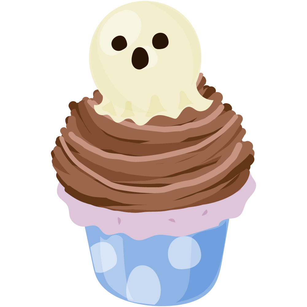 美味しそうなハロウィンスイーツのフリーイラスト素材　-モンブラン-