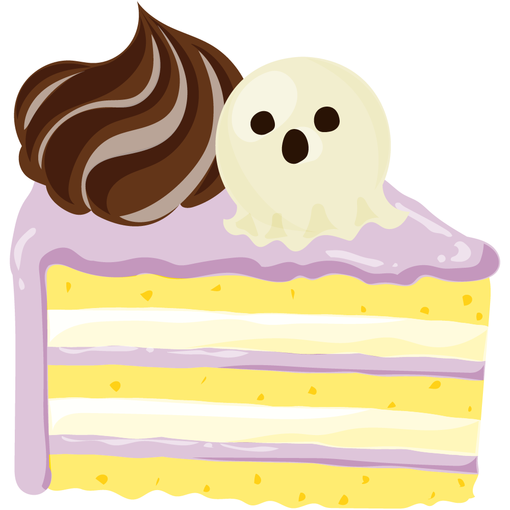 美味しそうなハロウィンスイーツのフリーイラスト素材　-ケーキ-