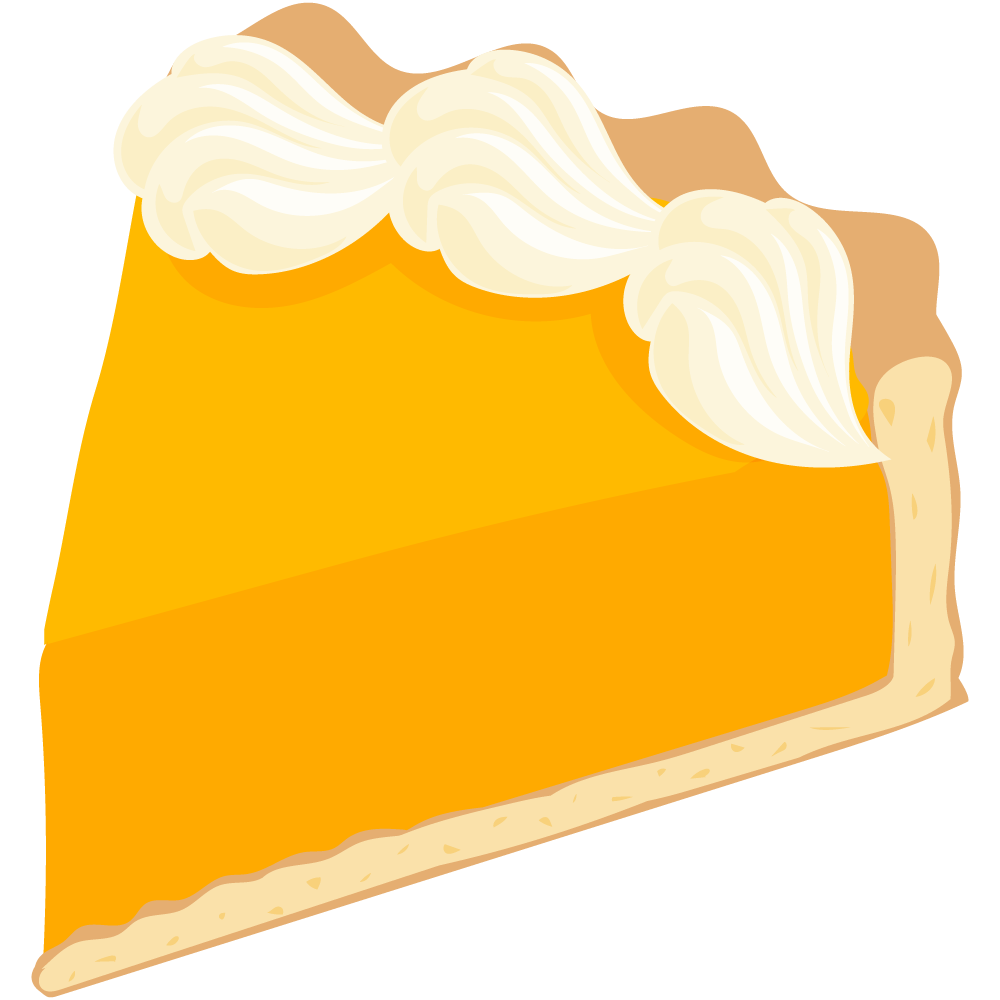 美味しそうなかぼちゃスイーツのフリーイラスト素材　-タルト-