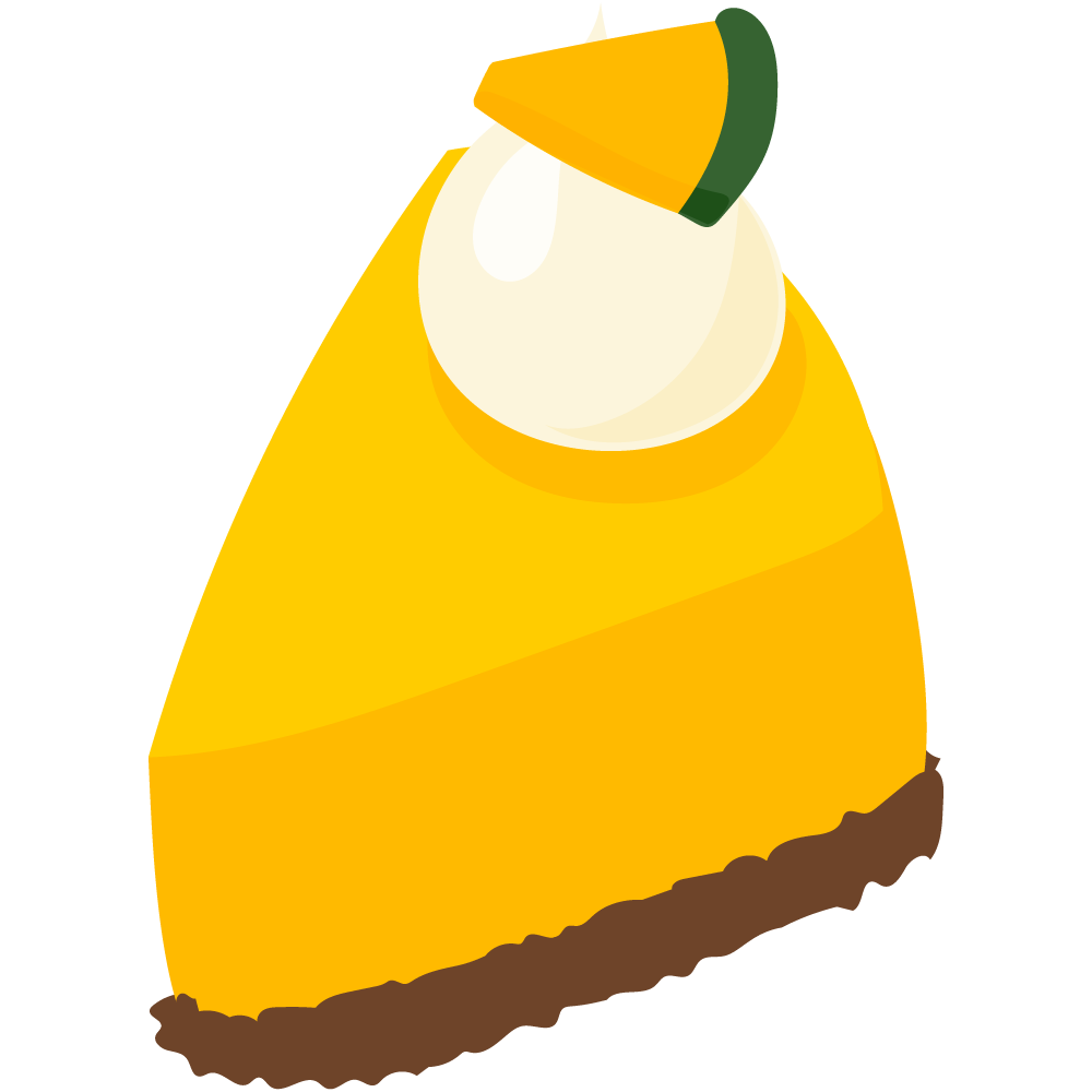 美味しそうなかぼちゃスイーツのフリーイラスト素材　-レアチーズケーキ-