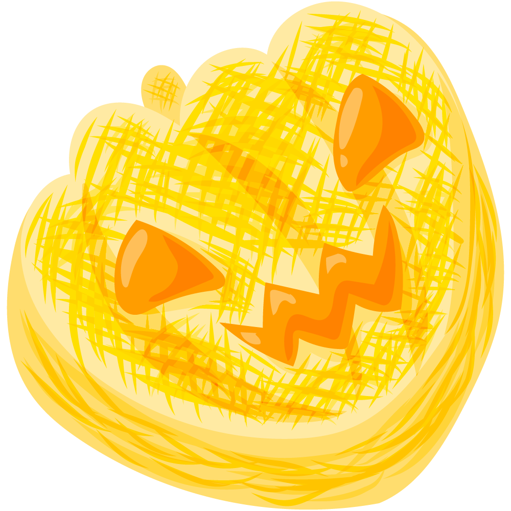 美味しそうなかぼちゃスイーツのフリーイラスト素材　-パイ-