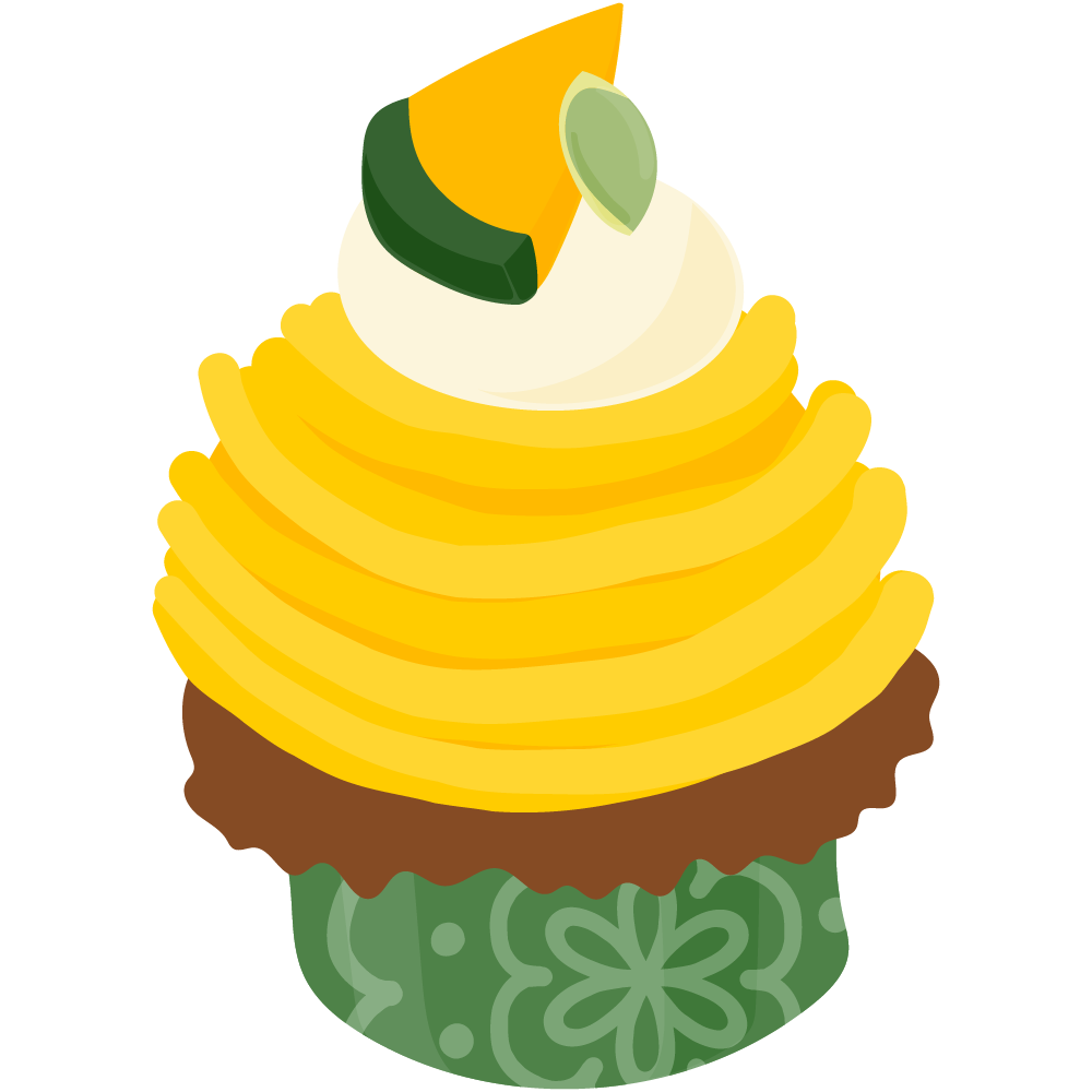 美味しそうなかぼちゃスイーツのフリーイラスト素材　-モンブラン-