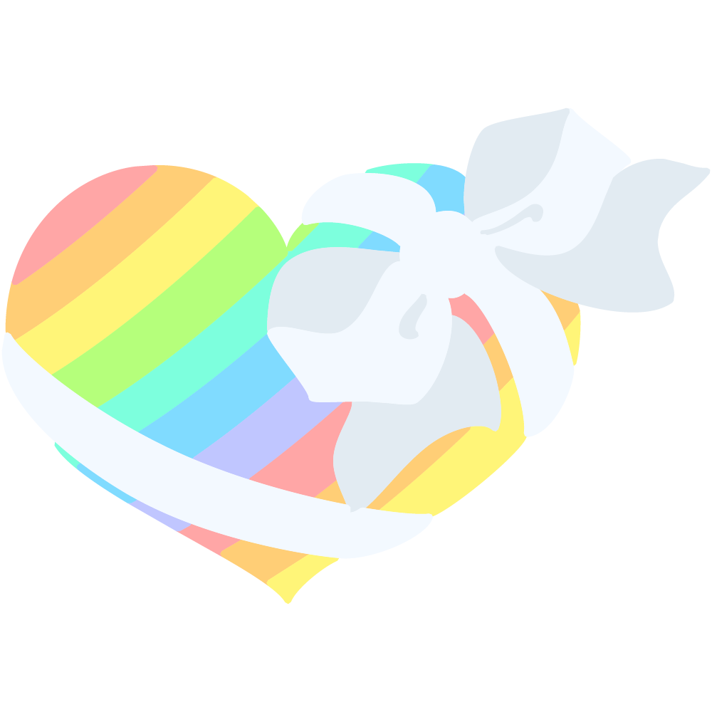 ハートのフリーイラスト素材 -プレゼント-