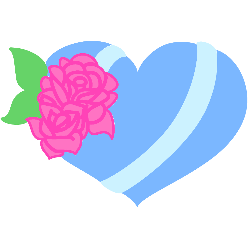 ハートのフリーイラスト素材 -プレゼント-