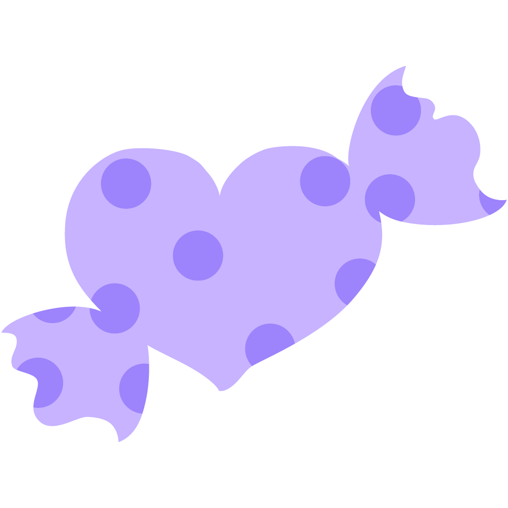 ハートのフリーイラスト素材 -キャンディ-