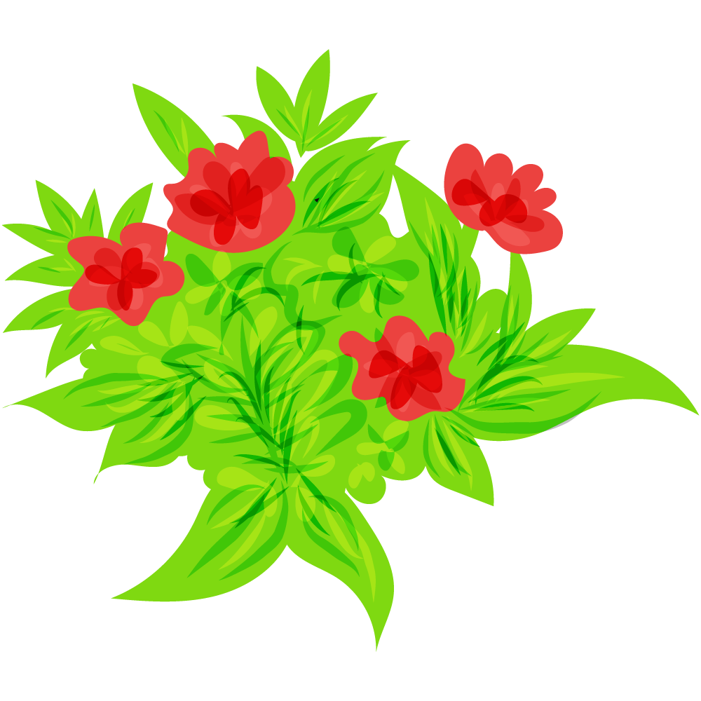 不思議な花のフリーイラスト素材