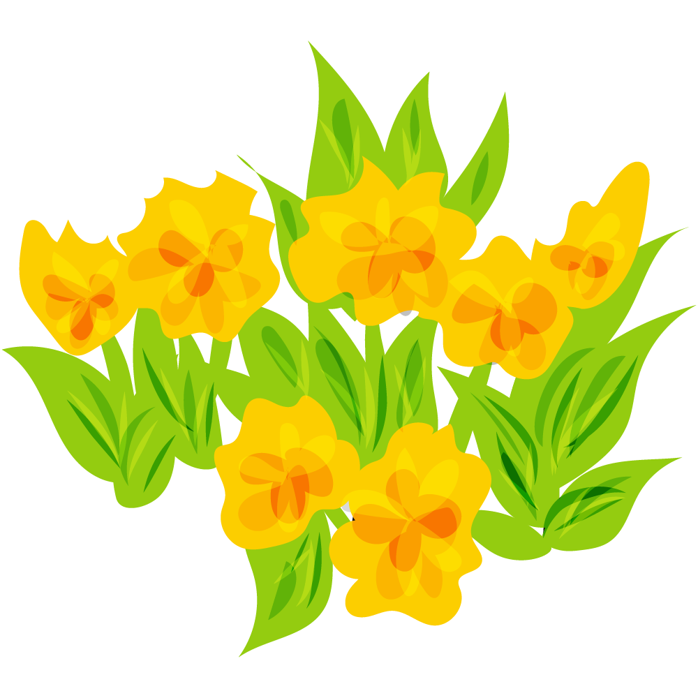 不思議な花のフリーイラスト素材