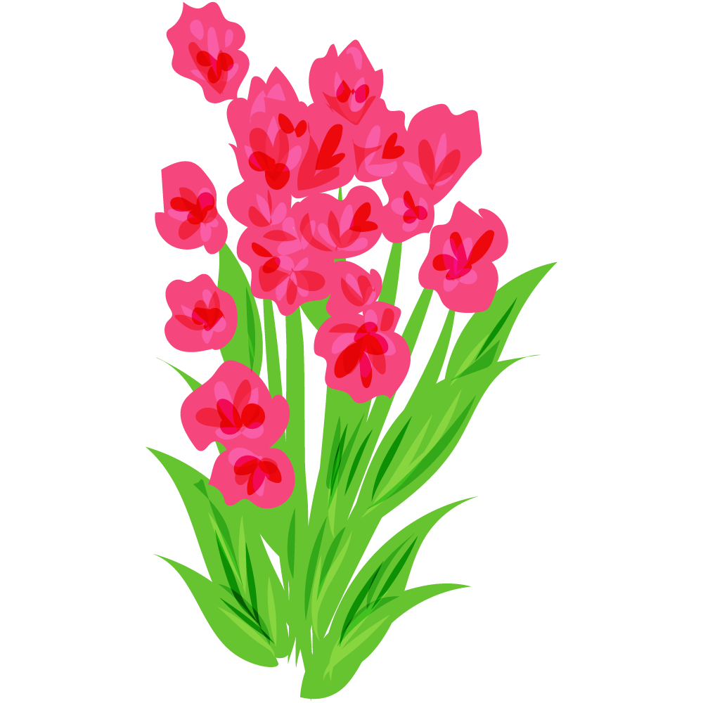 不思議な花のフリーイラスト素材