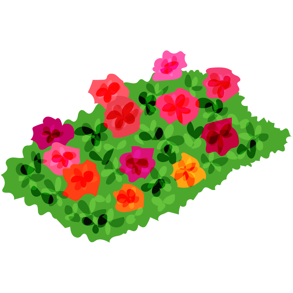 不思議な花のフリーイラスト素材