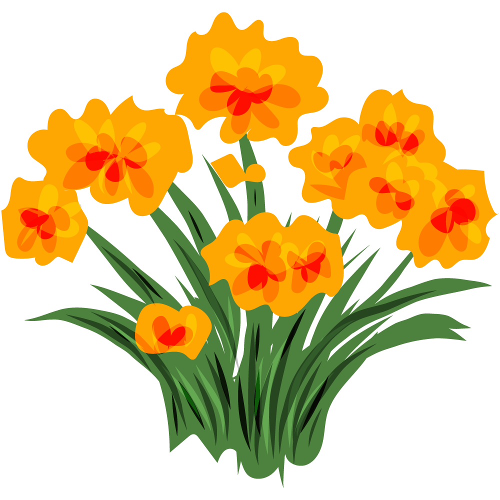 不思議な花のフリーイラスト素材