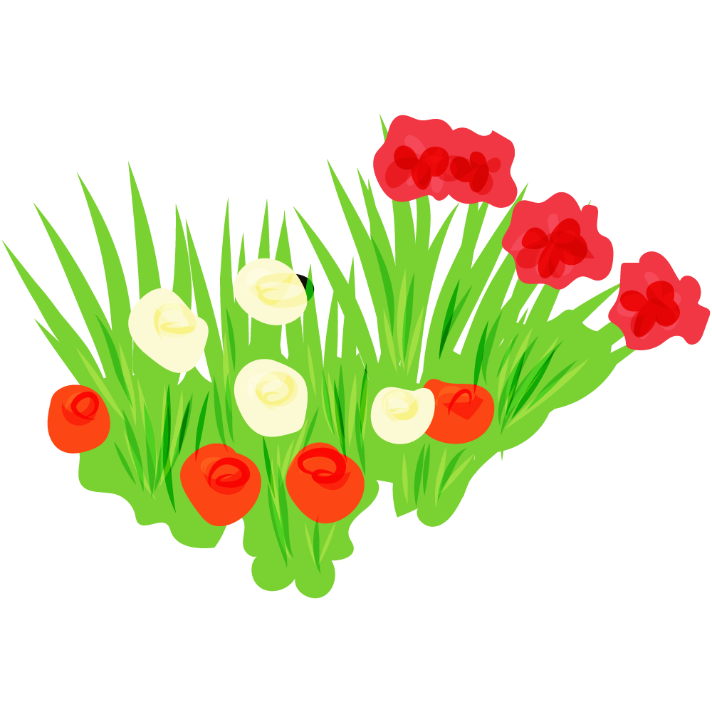 不思議な花のフリーイラスト素材