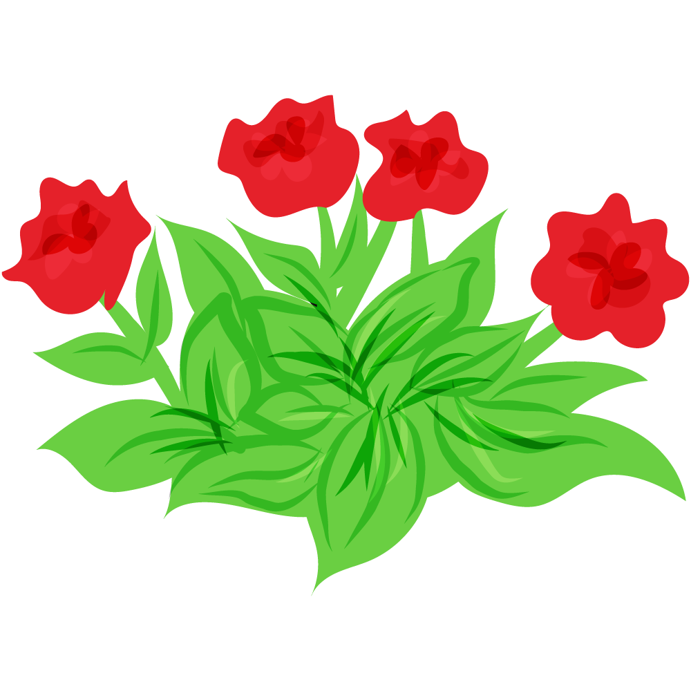 不思議な花のフリーイラスト素材