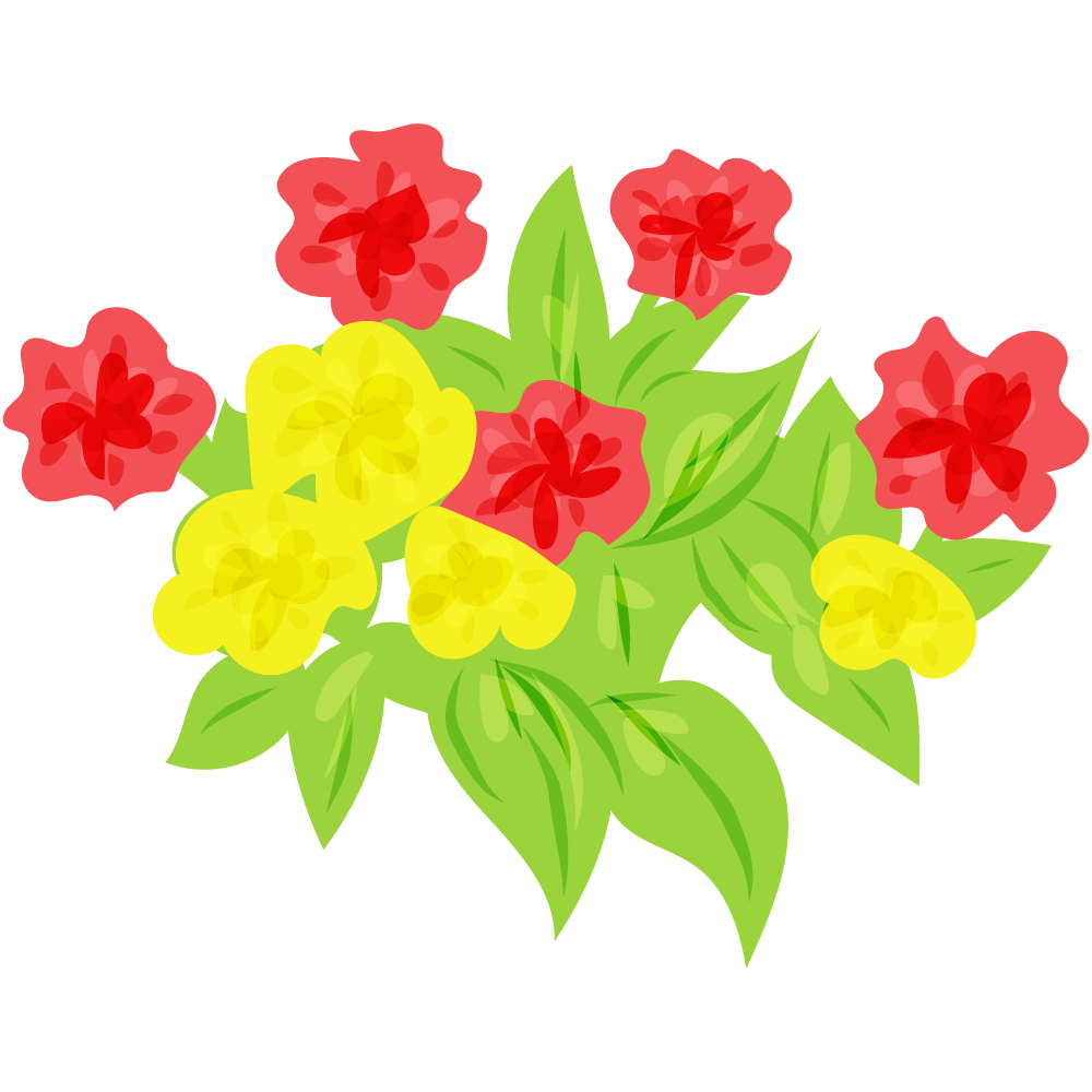 不思議な花のフリーイラスト素材