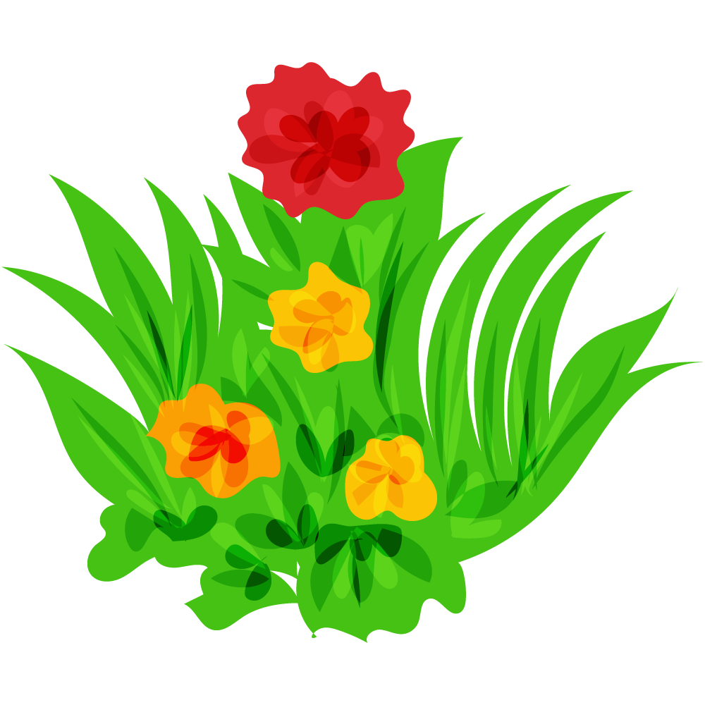 不思議な花のフリーイラスト素材