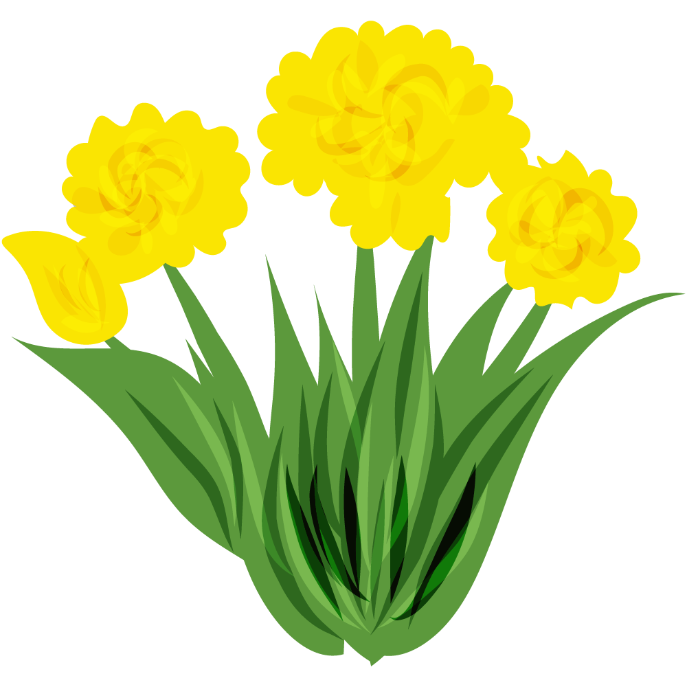 不思議な花のフリーイラスト素材