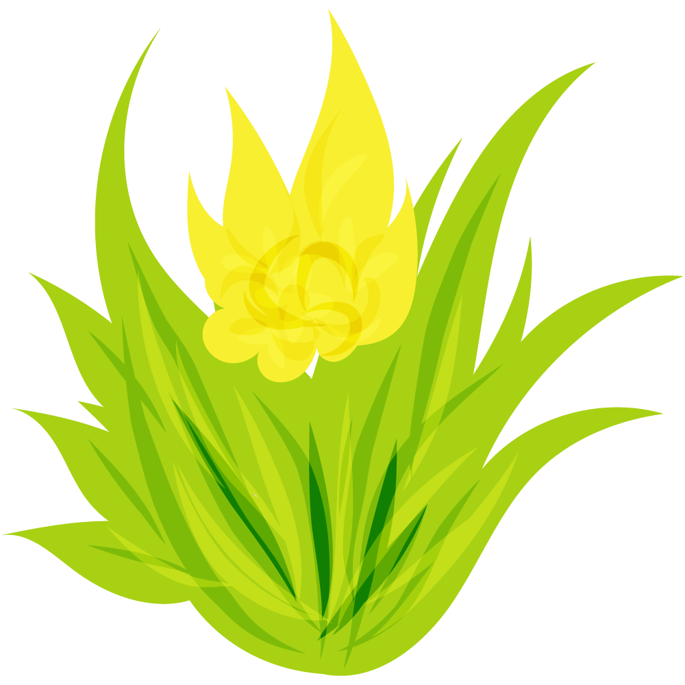 不思議な花のフリーイラスト素材