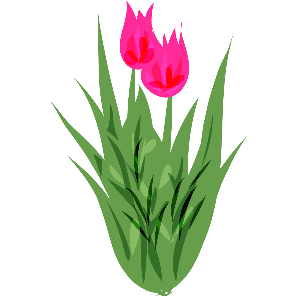 不思議な花のフリーイラスト素材